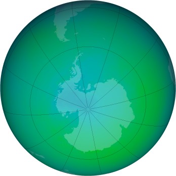 December 1992 monthly mean Antarctic ozone
